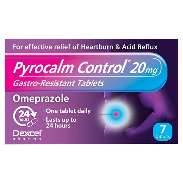 Pyrocalm Control Gastro-Resistant Omeprazole 7 Tabs 20mg