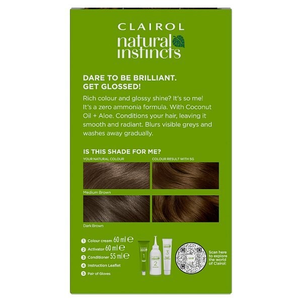 Clairol Natural Instincts Hair Dye 5G Medium Golden Brown