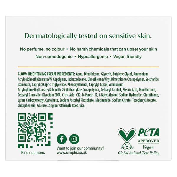 Simple Glow+ Facial Moisturiser 50 ml