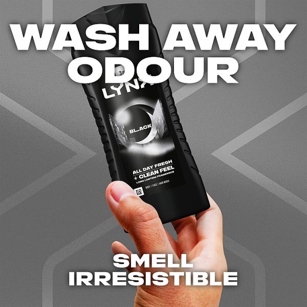 Lynx 3-in-1 Body Wash Shower Gel Black 500ml