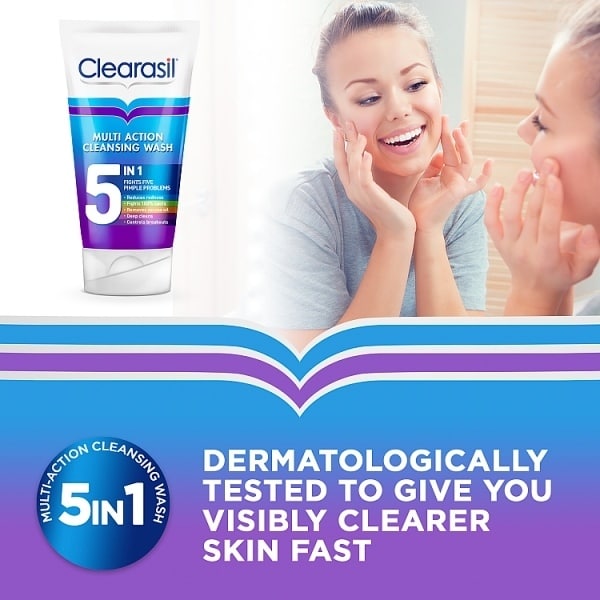 Clearasil 5 in 1 Multi-Action Acne Face Wash 150ml