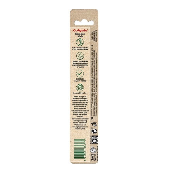 Colgate Kids Bamboo Charcoal Soft Toothbrush, 6+ Years