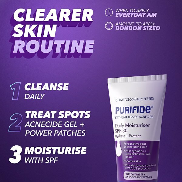 Acnecide Purifide Daily Moisturiser Spf30 50Ml