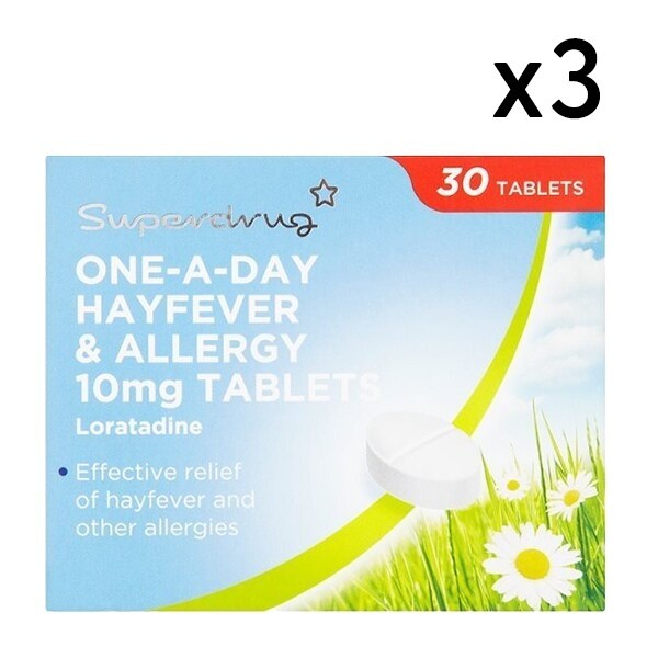 Superdrug One A Day Hayfever Tablets 3 Month Supply Bundle