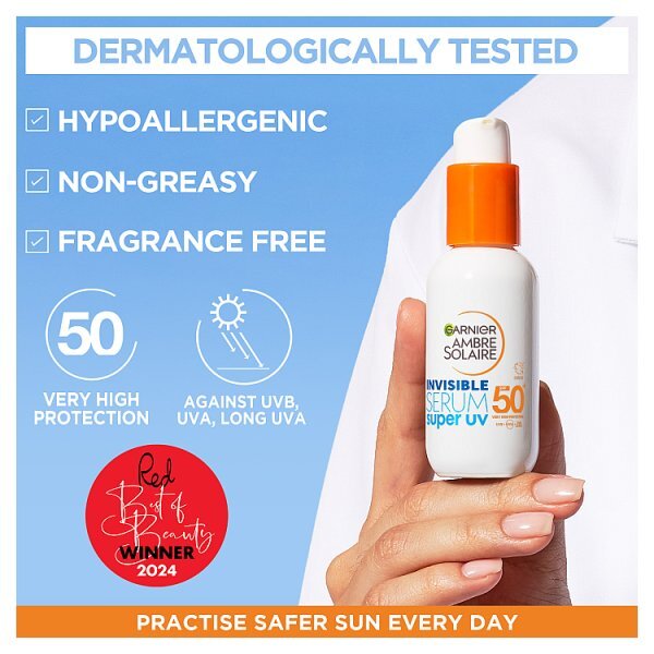 Garnier Ambre Solaire Super Uv Invisible Face Serum Spf 50+