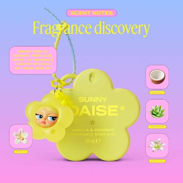 DAISE Mini Mist with Mini Dollface Charm Sunny