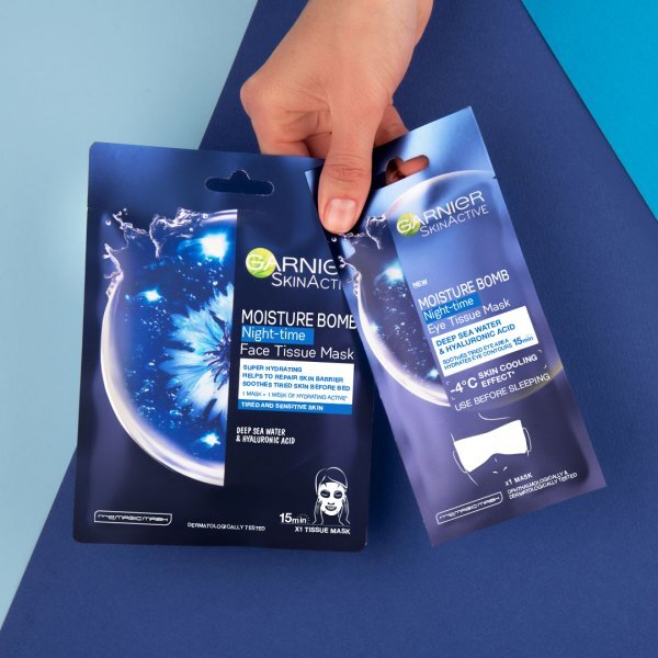 DNRAD Garnier Moisture Bomb Night-Time Eye Tissue Mask