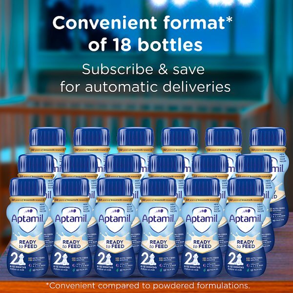 Aptamil 2 Follow On Baby Milk Formula Liquid 6-12 Mths 200ml
