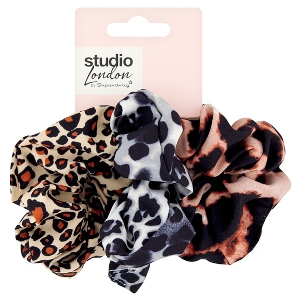 DNR Studio London Animal Print Scrunchies 3pk