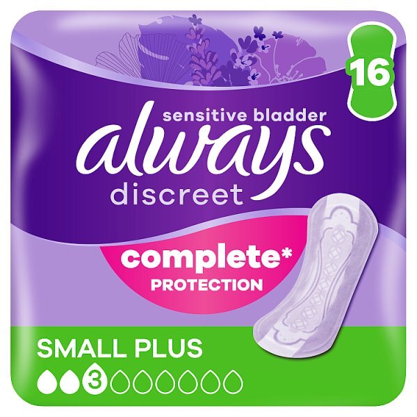 DNRAD Always Discreet Incontinence Pads Small Plus 16