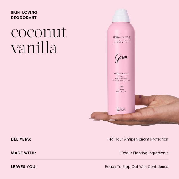 Gem Skin-Loving Deodorant: Coconut Vanilla 200ml