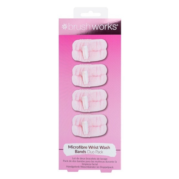 Brushworks Microfibre Wrist Wash Bands (2 Pairs)