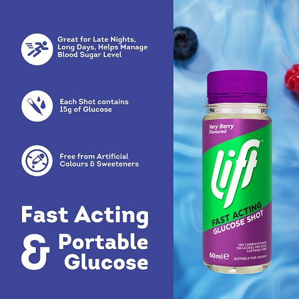 Lift Fast Acting Glucose Shot Very Berry 60ml