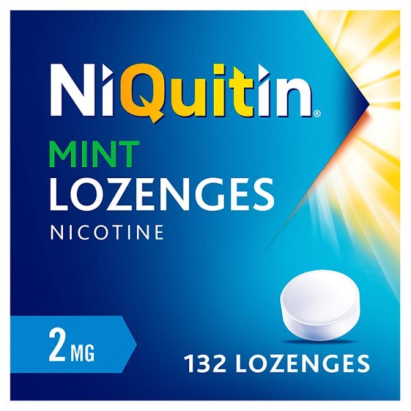 NiQuitin Mint 2mg Lozenges, 132 Lozenges- Quit Smoking Aid