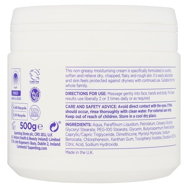 Superdrug Dry Skin Relief Cream 500ml