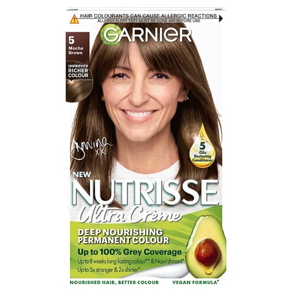 Garnier Nutrisse 5 Mocha Brown Permanent Hair Dye