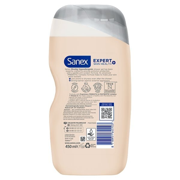 Sanex Expert+ Micellar Hypoallergenic Shower Gel 450Ml