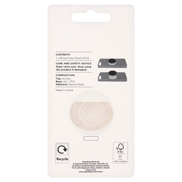 Superdrug Pink Cherry Phone Grip