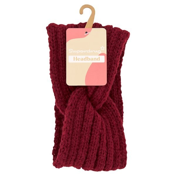 Superdrug Cosy Headband Burgundy