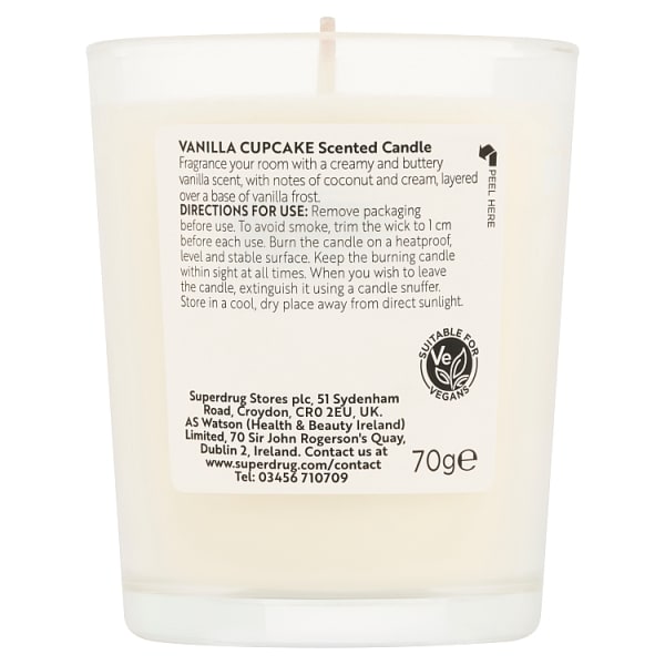 Superdrug Home Vanilla Votive Candle 75g