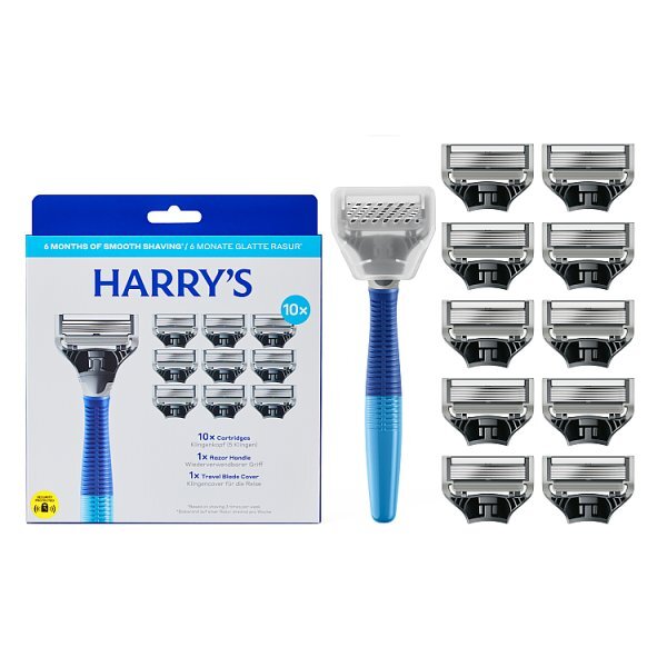 Harry's Men's Razor 1 Indigo Blue Razor 10 Blade Refills