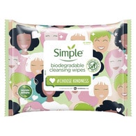 Simple X Kindness Biogradable Cleansing Facial Wipes 20pc