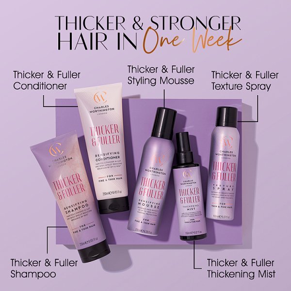 Charles Worthington Thickerandfuller Densifying Mousse 200ml