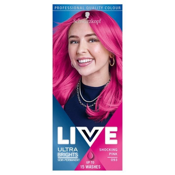 LIVE UltraBrights Semi-permanent Pink Hair Dye Shocking Pink