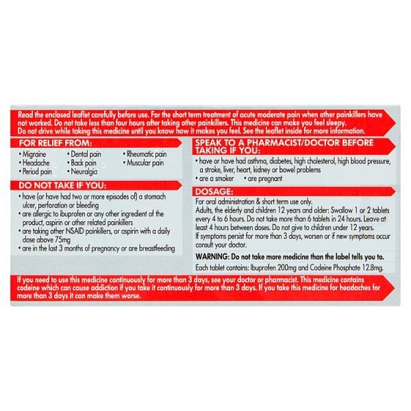 Nurofen Plus Ibuprofen Codeine Tablets 32s