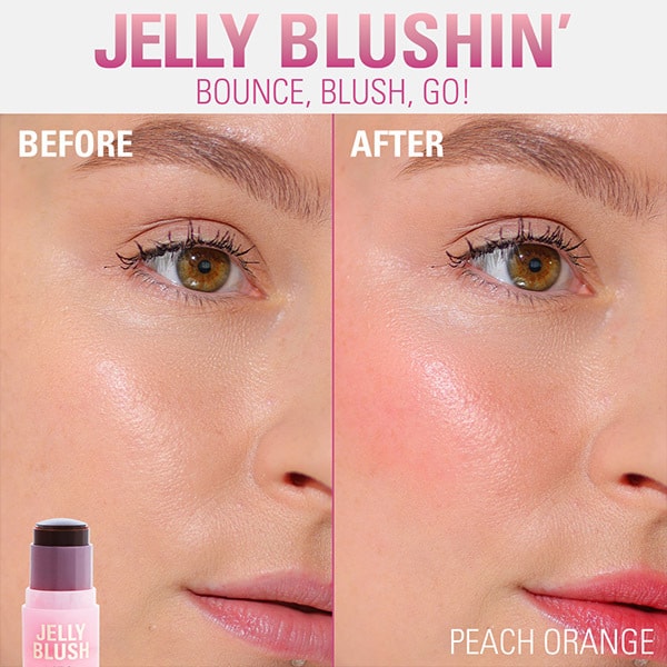 Revolution Jelly Blush Stick Lip Cheek Stain Peach Orange