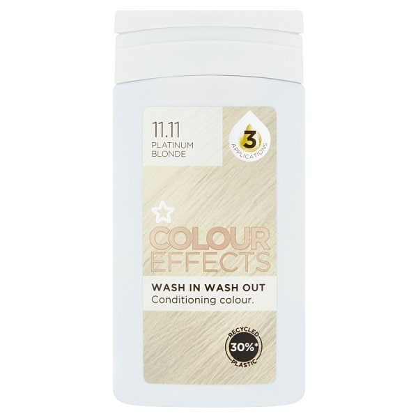 Superdrug Colour Effects wash in wash out Platinum Blonde 11.11