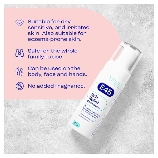 E45 Itch Relief Cool Mousse for Irritated & Dry Skin