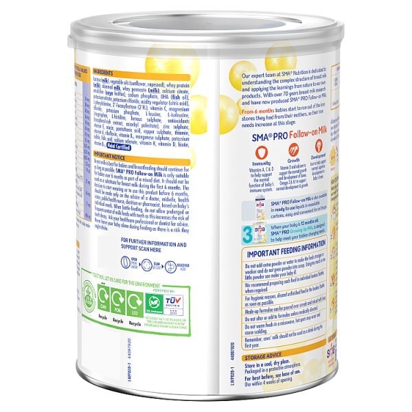 SMA PRO Follow-On Milk 6mth+ 800g