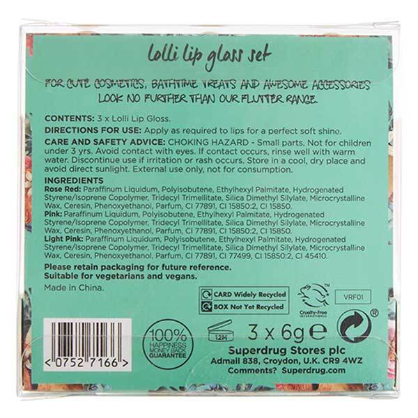 DNR Superdrug Flutter 3 Piece Lolli Lip Gloss