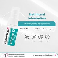 Betteryou D4000 Vitamin D Daily Oral Spray 15ml