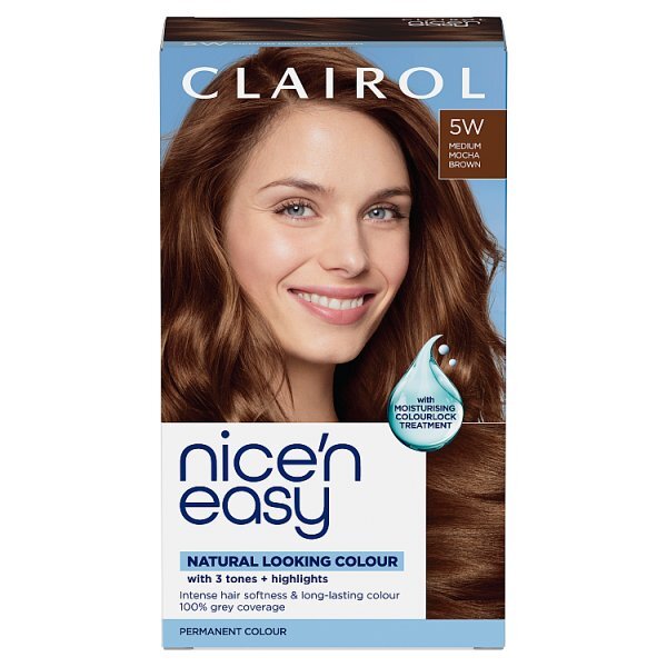 Clairol Nice'N Easy Crème Permanent Hair Dye 5W Medium Mocha Brown