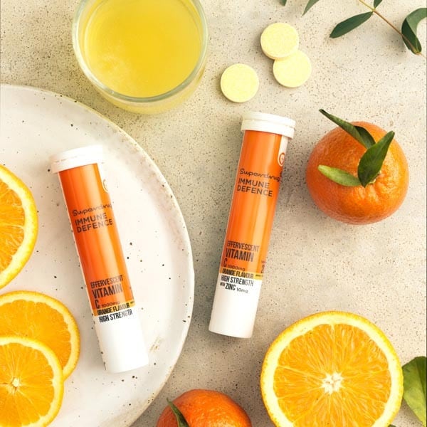 Superdrug Vitamin C 1000mg Orange Effervescent Tablets x 20