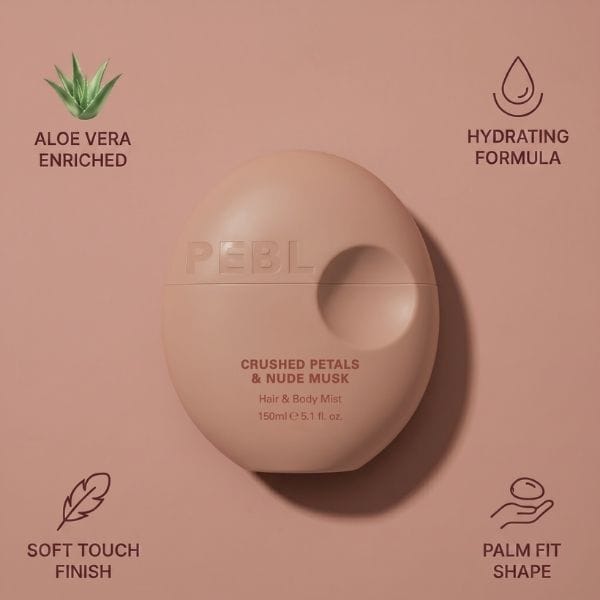 Pebl Crushed Petals & Nude Musk Hair & Body Mist 150Ml