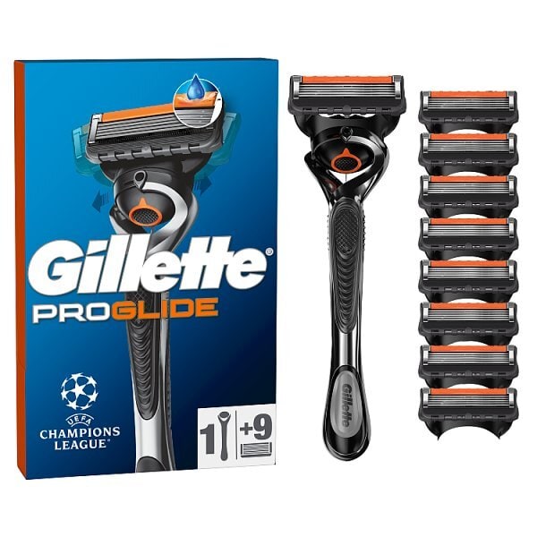 Gillette Proglide Value Pack, Razor + 8 Razor Blades
