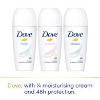 Dove Women Antiperspirant Deodorant Roll on Powder 50ml