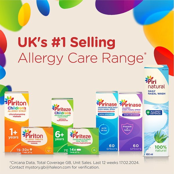 Piriteze Allergy Relief Syrup For Kids Aged 2+, 70Ml