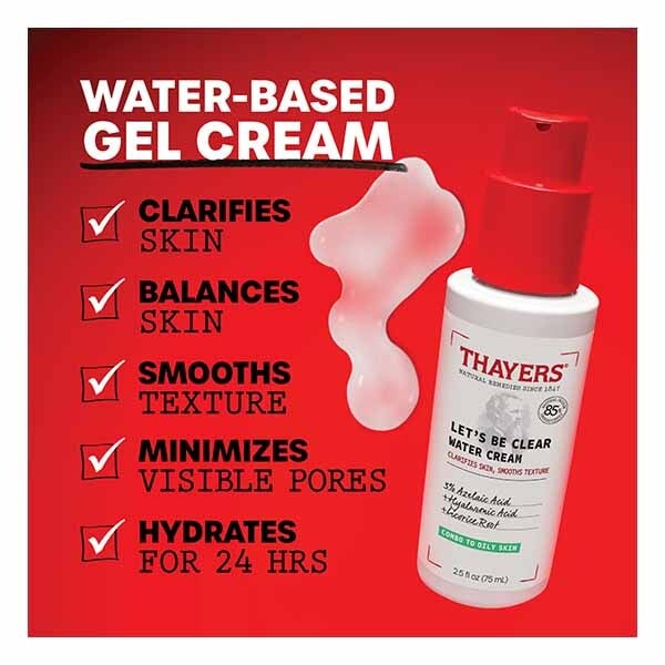 Thayers Lets Be Clear Water Cream Moisturiser 75ml