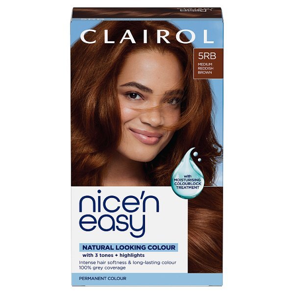 Clairol Nice'N Easy Crème Permanent Hair Dye 5RB Medium Reddish Brown