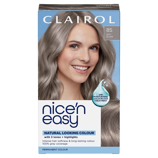Clairol Nice'n Easy Hair Dye,  8S Soft Silver