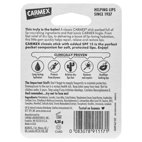 Carmex Lip Stick SPF15