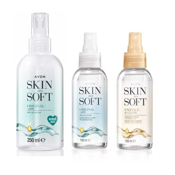 Avon Skin So Soft Dry Oil Spray Complete Set