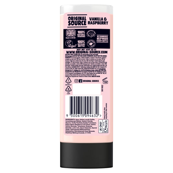 Original Source Vanilla Raspberry Shower 500ml