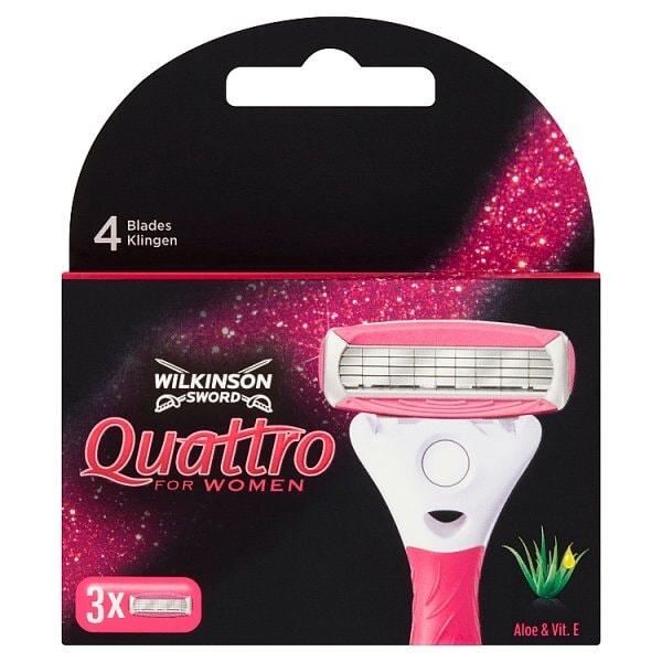 Wilkinson Sword Quattro For Women Razor Blades 3pk