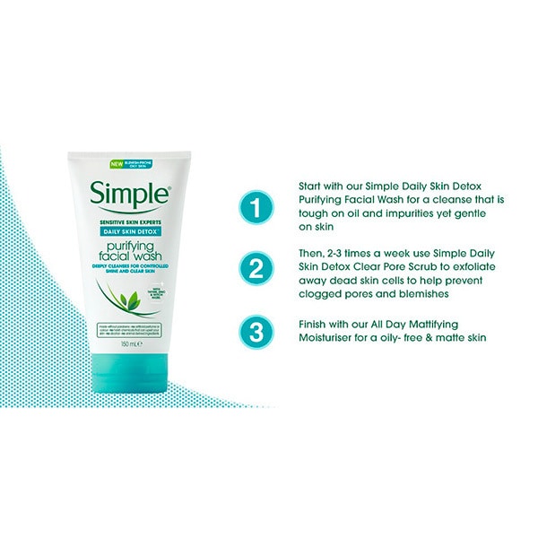 Simple daily skin detox all day mattifying Moisturiser 50ml