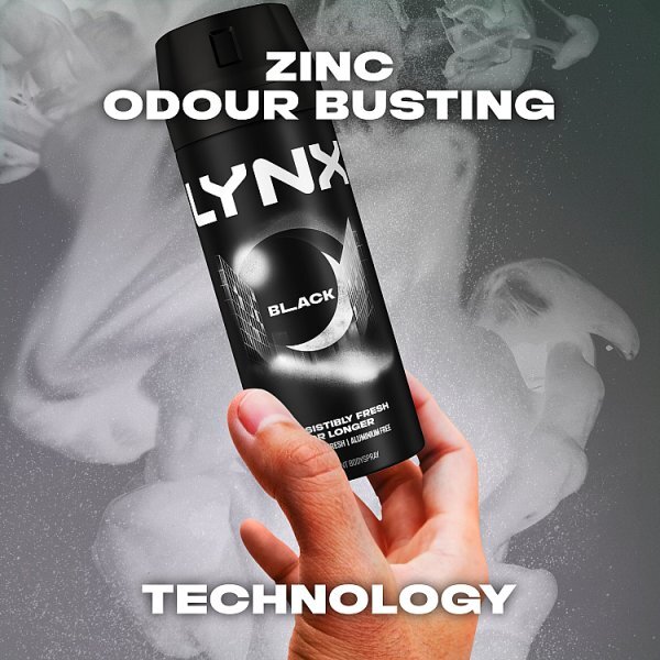Lynx Black Aerosol Body Spray 150 ml